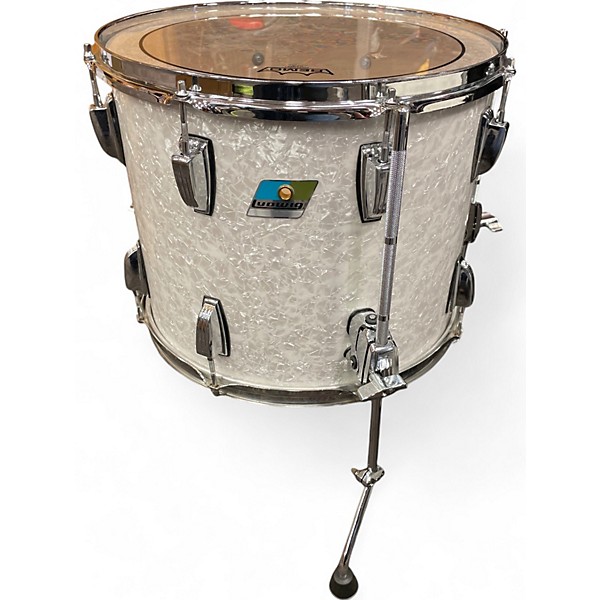 Used Ludwig 3 Piece Classic Maple Pearl White Drum Kit