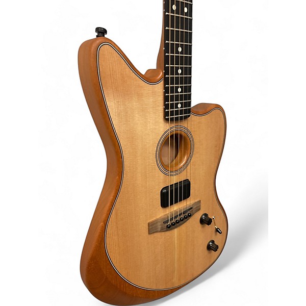 Used Fender ACOUSTASONIC JAZZMASTER Natural Acoustic Electric Guitar