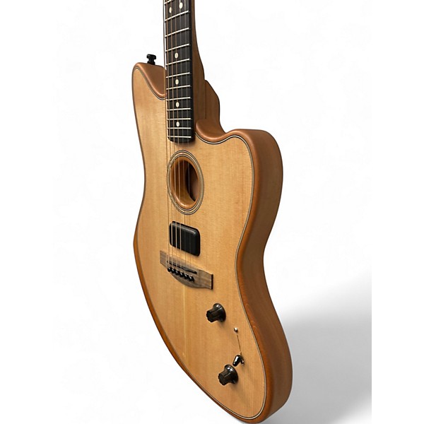 Used Fender ACOUSTASONIC JAZZMASTER Natural Acoustic Electric Guitar