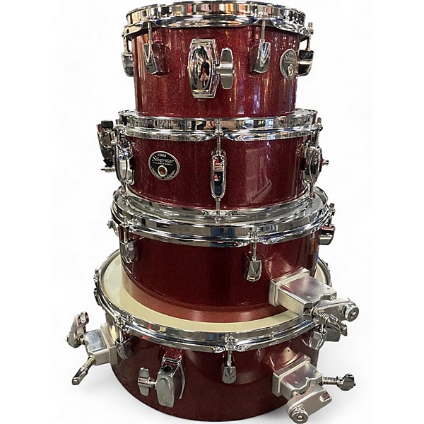 Used TAMA 4 Piece Silverstar Red Sparkle Drum Kit