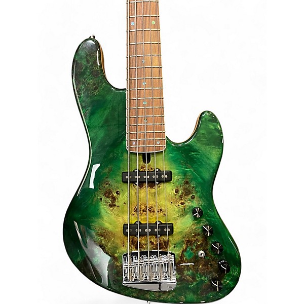 Used Mayones JABBA 5 CUSTOM GREEN Electric Bass Guitar