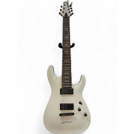 Used Schecter Guitar Research Demon 7 String Arctic White Solid Body Electric Guitar