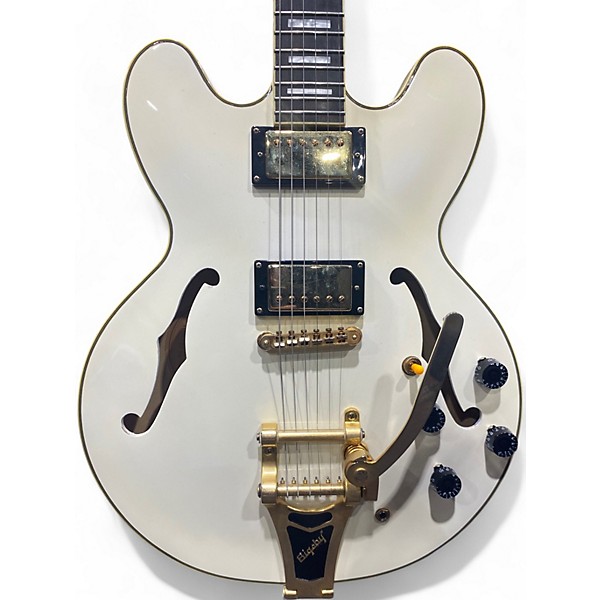 Used Epiphone Dot ES355 Antique White Hollow Body Electric Guitar