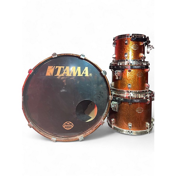 Used Yamaha 4 Piece Star Classic Kit Orange Sparkle Drum Kit