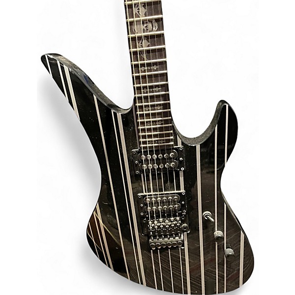 Used Schecter Guitar Research Synyster Gates Signature Standard Black and Silver Solid Body Electric Guitar