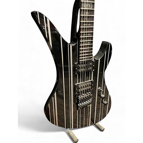 Used Schecter Guitar Research Synyster Gates Signature Standard Black and Silver Solid Body Electric Guitar