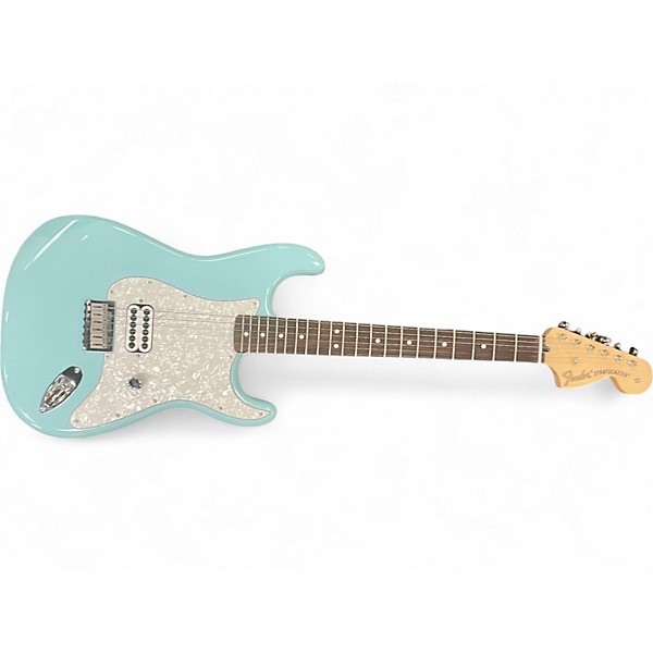 Used Fender Tom Delonge Signature Stratocaster Daphne Blue Solid Body Electric Guitar,Specials : American Fashion Style Bags On Sale