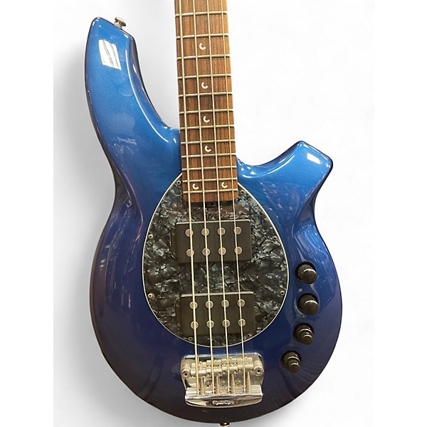 Used Sterling by Music Man Bongo Blue Electric Bass Guitar