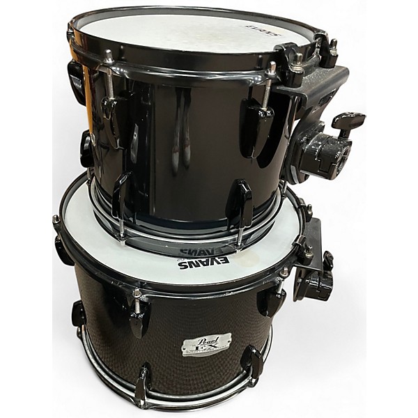 Used Pearl 4 Piece Export New Fusion Black Drum Kit