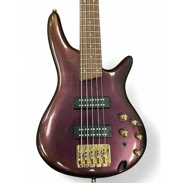 Used Ibanez SR305EDX 5 String Metallic Purple Electric Bass Guitar