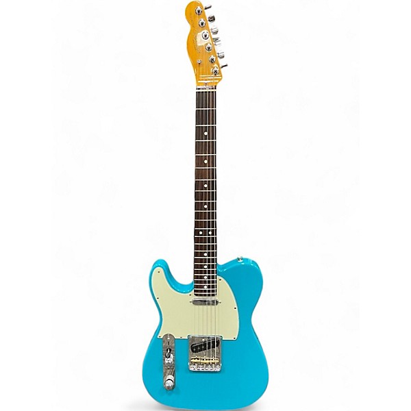 Used Fender American Professional II Telecaster Left Handed Miami Blue Electric Guitar