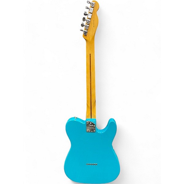 Used Fender American Professional II Telecaster Left Handed Miami Blue Electric Guitar