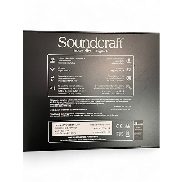 Used Soundcraft ui 16 Digital Mixer