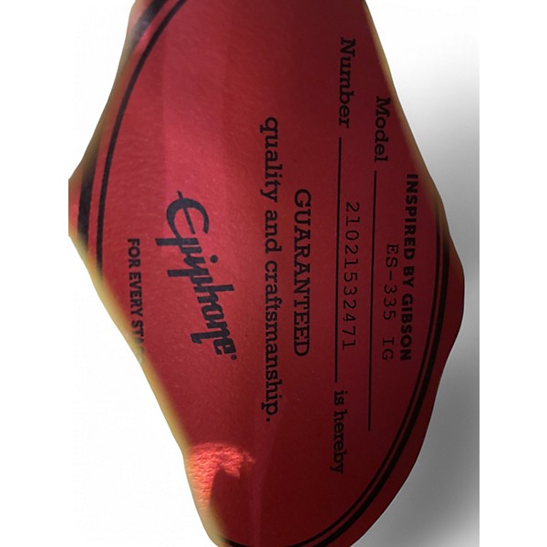 Used Epiphone ES355 Butterscotch Blonde Hollow Body Electric Guitar