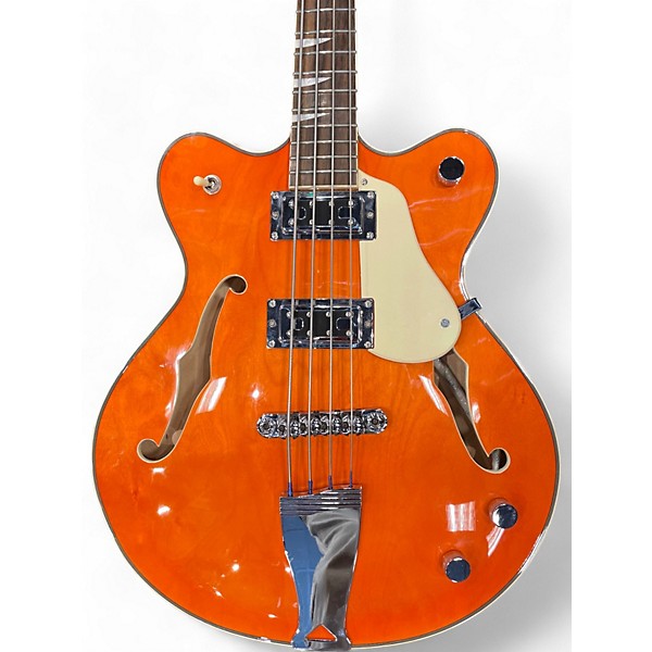 Used Eastwood Classic 4 Orange Electric Bass Guitar