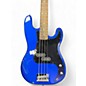 Used Silvertone SSLB11 Blue Electric Bass Guitar