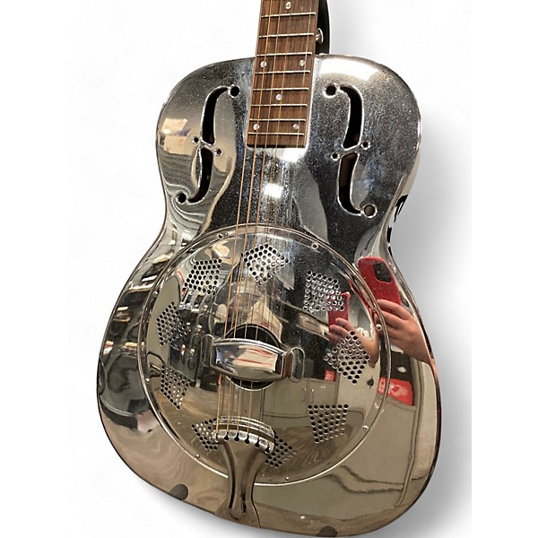 Used Liberty Music LO100 Silver Resonator Guitar