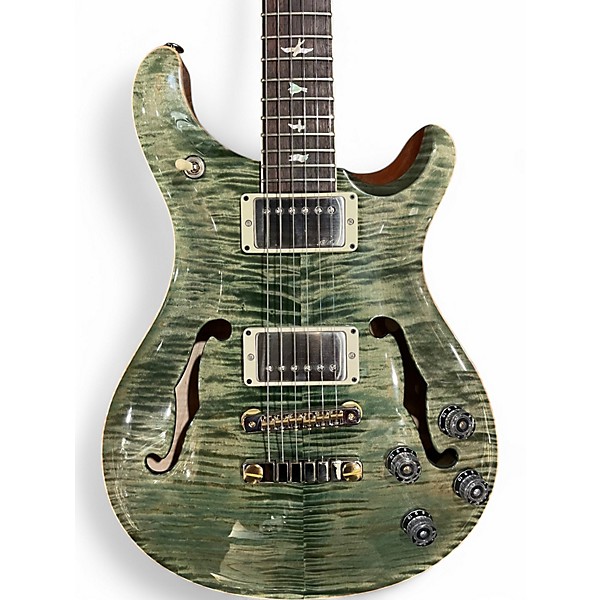 Used PRS  HOLLOWBODY II W/PATTERN VINT NECK Trampas Green Hollow Body Electric Guitar