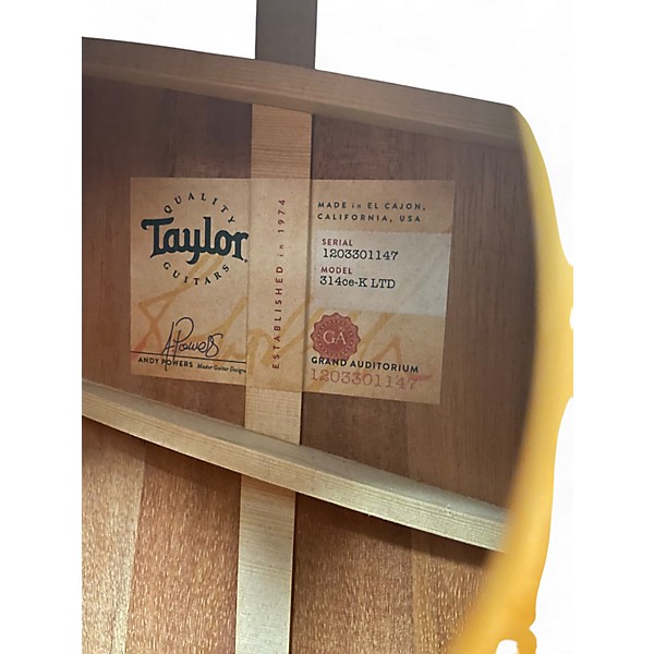 Used Taylor 314CE-K LTD Shaded Edge Burst Acoustic Electric Guitar