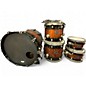 Used Mapex 5 Piece Saturn IV MH Exotic Trans Ash Burl Burst Drum Kit thumbnail