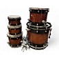 Used Mapex 5 Piece Saturn IV MH Exotic Trans Ash Burl Burst Drum Kit