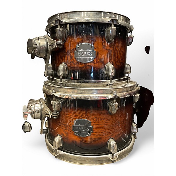 Used Mapex 5 Piece Saturn IV MH Exotic Trans Ash Burl Burst Drum Kit