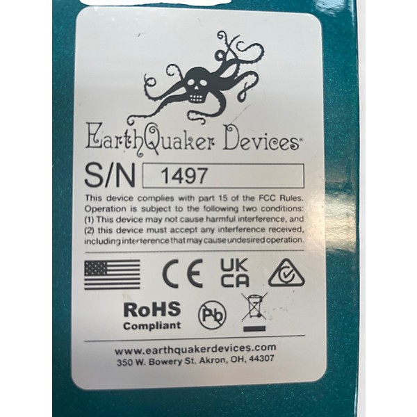 Used EarthQuaker Devices aurelius Effect Pedal
