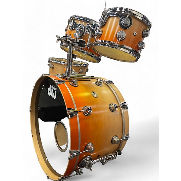 Used DW 4 Piece Collector's Series Natural Tangerine Fade Drum Kit