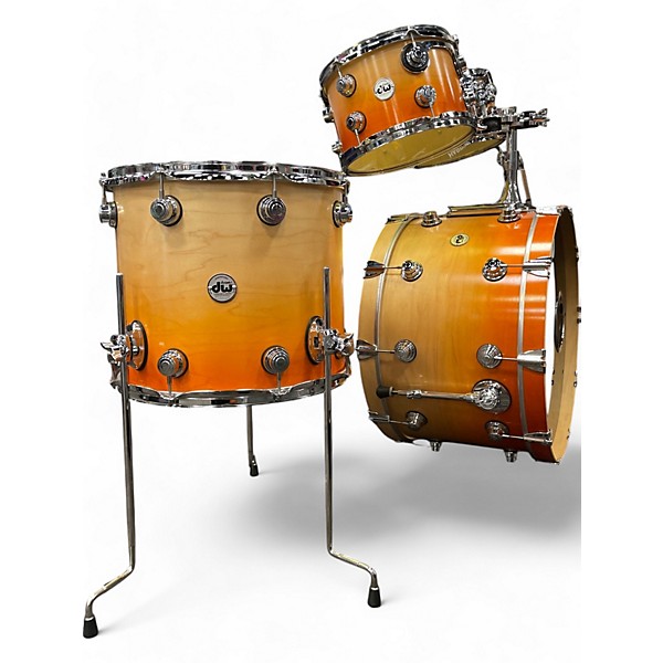 Used DW 4 Piece Collector's Series Natural Tangerine Fade Drum Kit