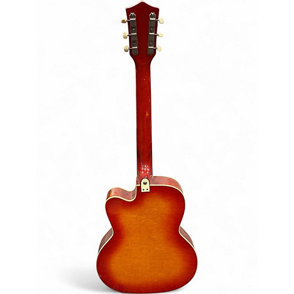 Vintage 1960S Silvertone THIN TWIN JIMMY REED Sunburst Solid Body Electric Guitar