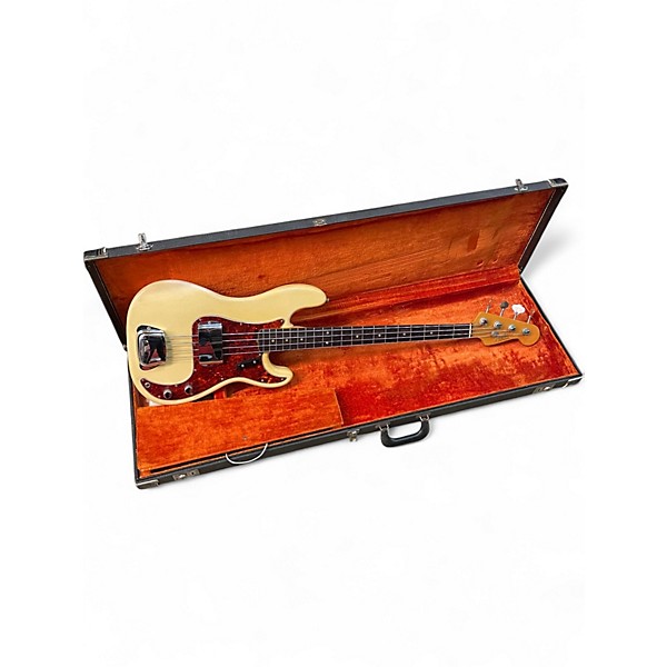 Vintage 1966 Fender Precision Bass Olympic White Electric Bass Guitar