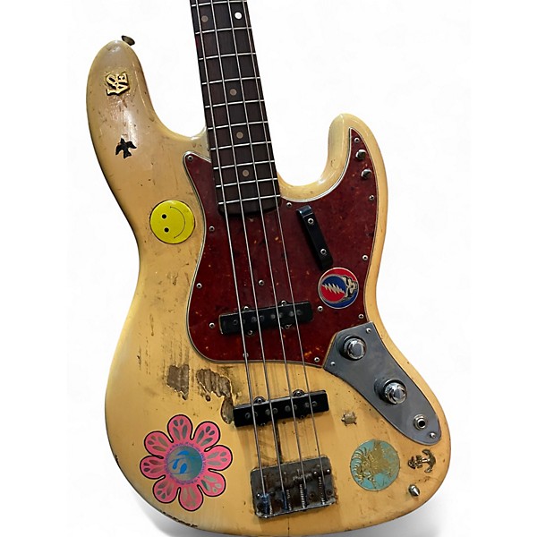 Vintage 1961 Fender Jazz Bass Sunburst Electric Bass Guitar
