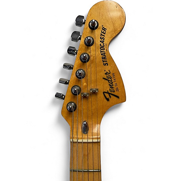 Vintage 1976 Fender Stratocaster Black Solid Body Electric Guitar