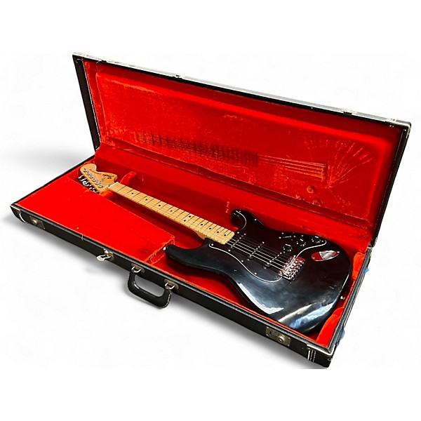 Vintage 1976 Fender Stratocaster Black Solid Body Electric Guitar