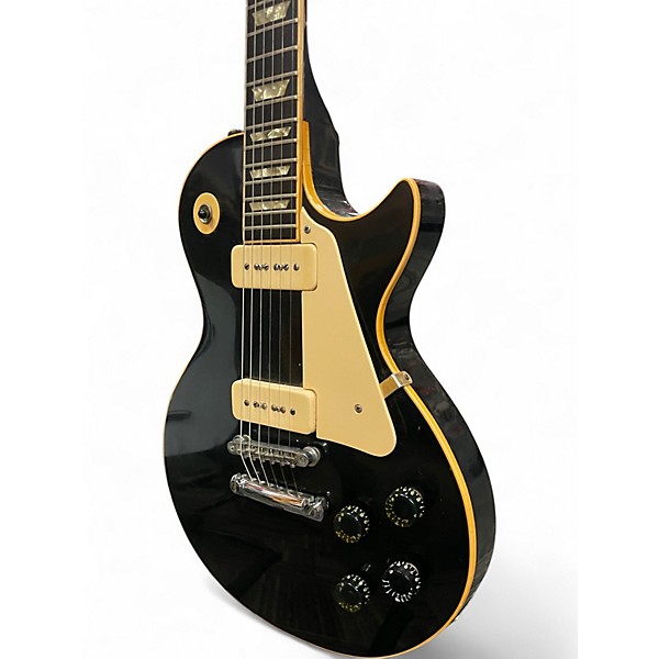 Vintage 1976 Gibson Les Paul Pro Deluxe Black Solid Body Electric Guitar