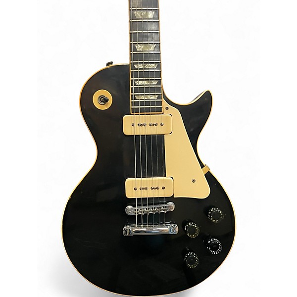 Vintage 1976 Gibson Les Paul Pro Deluxe Black Solid Body Electric Guitar