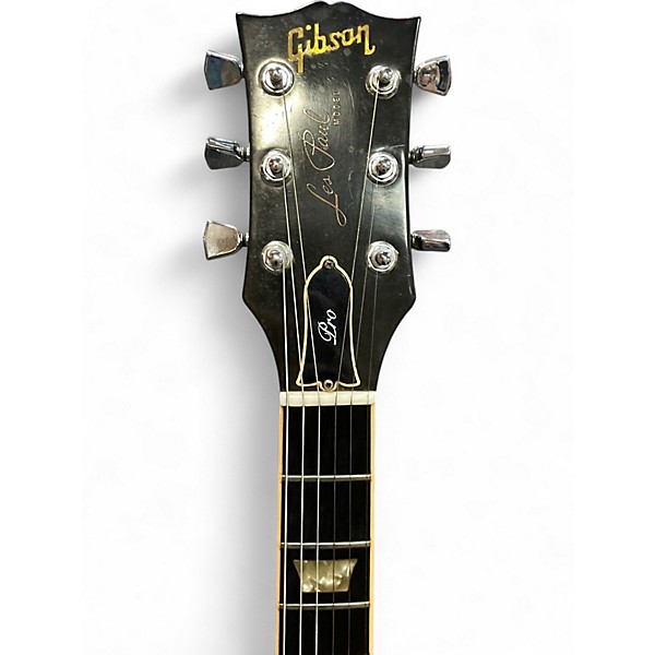 Vintage 1976 Gibson Les Paul Pro Deluxe Black Solid Body Electric Guitar