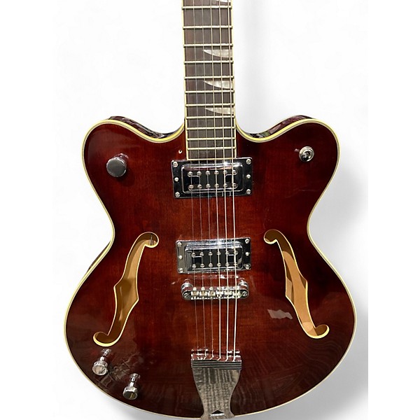Used Eastwood classic 6 Brown Hollow Body Electric Guitar
