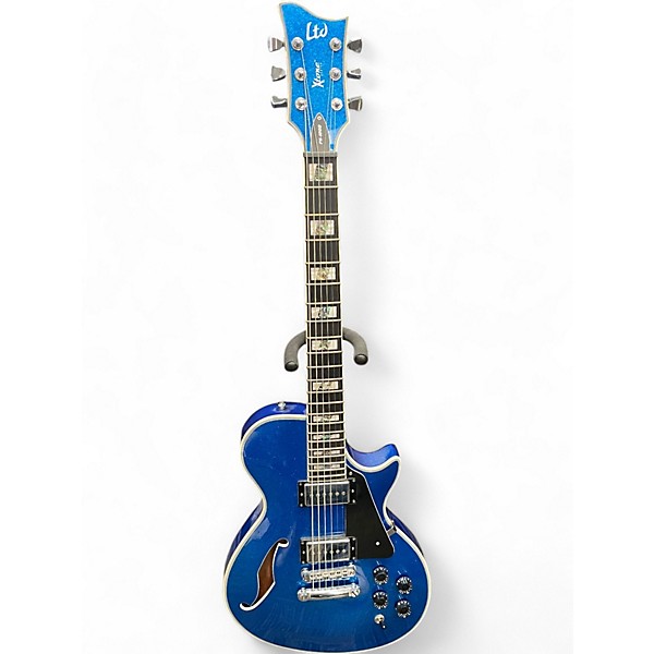 Used ESP LTD PS1000 SPARKLE BLUE Hollow Body Electric Guitar