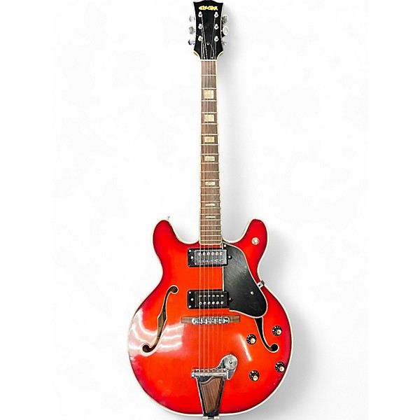 Used Electra 2227 RED BURST Hollow Body Electric Guitar