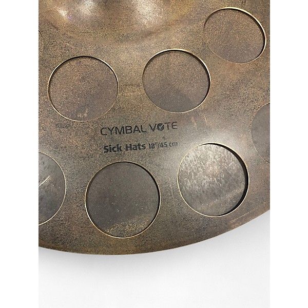 Used SABIAN 18in AA SICK HATS Cymbal