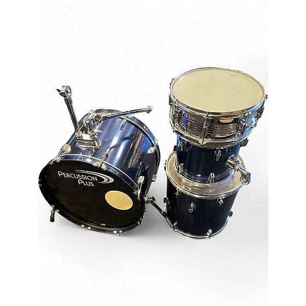 Used Percussion Plus 4 Piece DRUM SET Blue Drum Kit