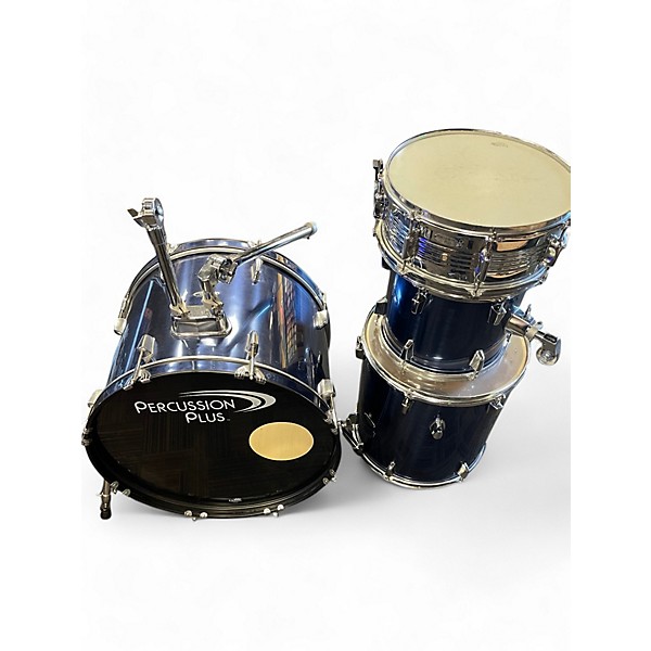 Used Percussion Plus 4 Piece DRUM SET Blue Drum Kit