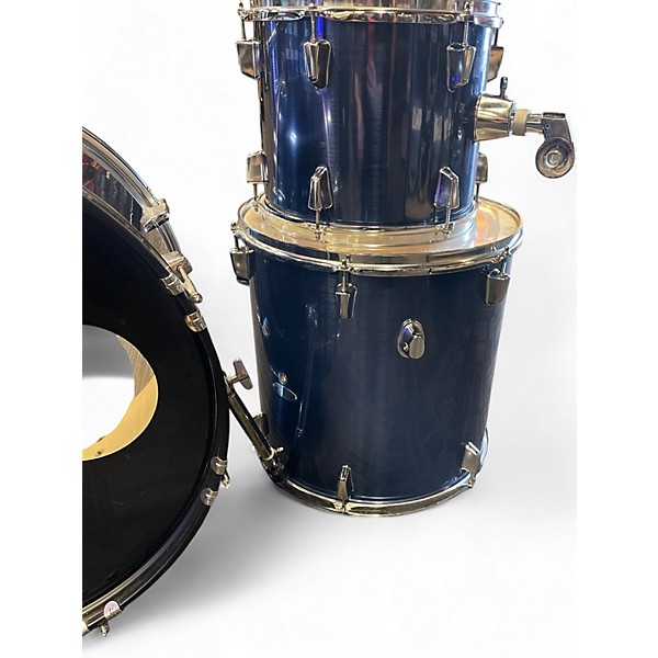 Used Percussion Plus 4 Piece DRUM SET Blue Drum Kit
