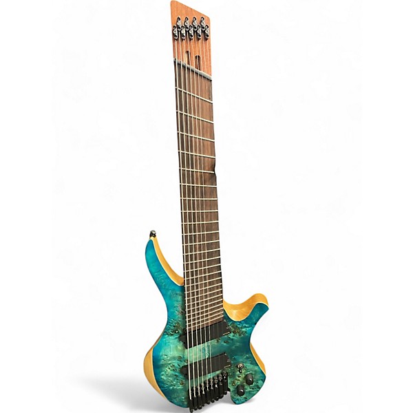 Used Agile Guitars Parallax 9 String Satin Green/Blue Solid Body Electric Guitar