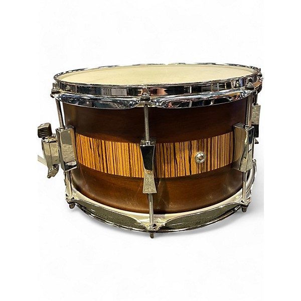 Used Pork Pie 13X7 exotic rosewood zebrawood Natural Drum