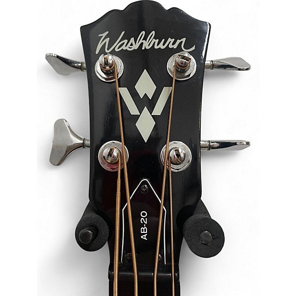 Used Washburn ab20 Black Acoustic Bass Guitar