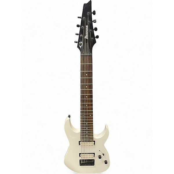 Used Ibanez RG8 8 String White Solid Body Electric Guitar