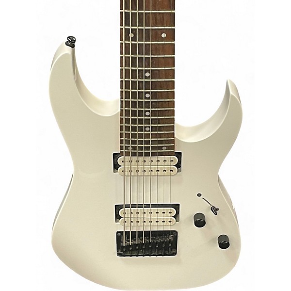 Used Ibanez RG8 8 String White Solid Body Electric Guitar