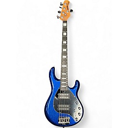 Used Ernie Ball Music Man StingRay 5 Special HH Sparkle Blue Electric Bass Guitar